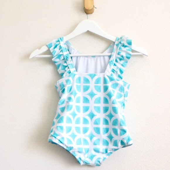 NEW! Kenny Flowers Kiddy Flowers The Maldives Girls Ruffle One Piece 2T, 12 - Picture 6 of 8